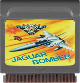 Cartridge artwork for Jaguar Bomber on the Watara Supervision.