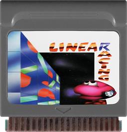Cartridge artwork for Linear Racing on the Watara Supervision.