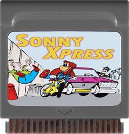 Cartridge artwork for Sonny X'Press on the Watara Supervision.