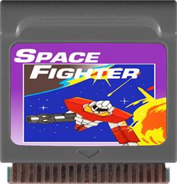 Cartridge artwork for Space Fighter on the Watara Supervision.