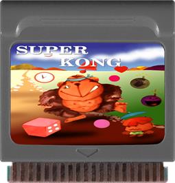 Cartridge artwork for Super Kong on the Watara Supervision.