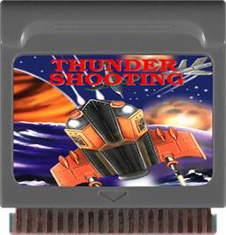 Cartridge artwork for Thunder Shooting on the Watara Supervision.