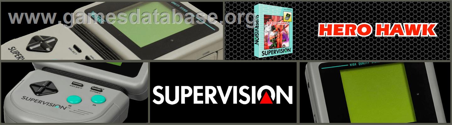 Hero Hawk - Watara Supervision - Artwork - Marquee