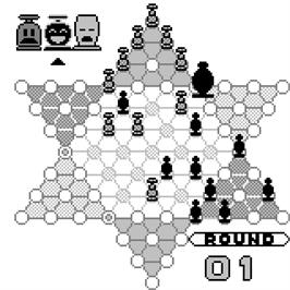 In game image of Chinese Checkers on the Watara Supervision.