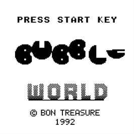 Title screen of Bubble World on the Watara Supervision.