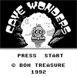 Title screen of Cave Wonders on the Watara Supervision.