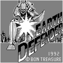 Title screen of Earth Defender on the Watara Supervision.