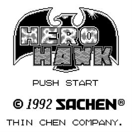 Title screen of Hero Hawk on the Watara Supervision.