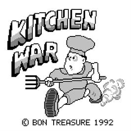 Title screen of Kitchen War on the Watara Supervision.
