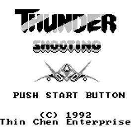 Title screen of Thunder Shooting on the Watara Supervision.