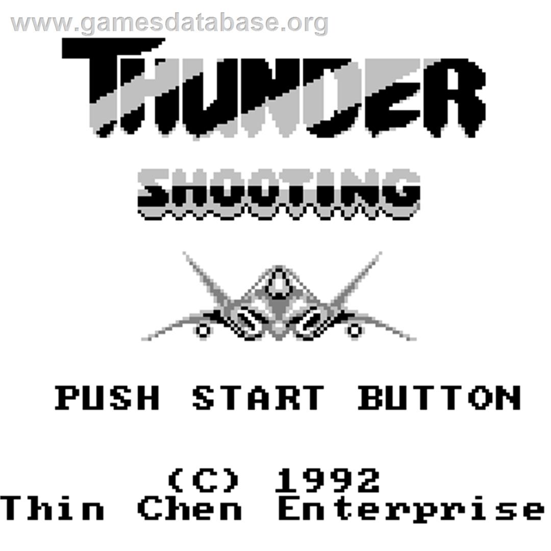 Thunder Shooting - Watara Supervision - Artwork - Title Screen