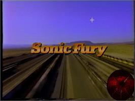 Title screen of Sonic Fury on the WoW Action Max.